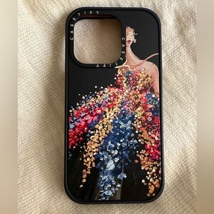 iPhone 14 Pro MagSafe Compatible Case with Artistic Woman in Gown